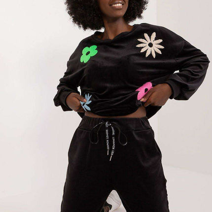 Elegant Floral Velour Lounge Set For Women Cozy Homewear - Très Elite