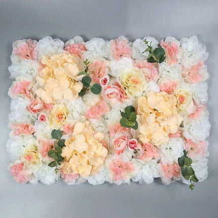 Elegant Floral Wall Art Handmade with Cotton, Silk, and Artificial Blooms - Très Elite