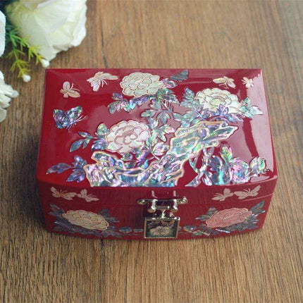 Elegant Floral and Butterfly Mother of Pearl Jewelry Box - Perfect Gift for Her on Any Special Occasion- Très Elite- Très Elite
