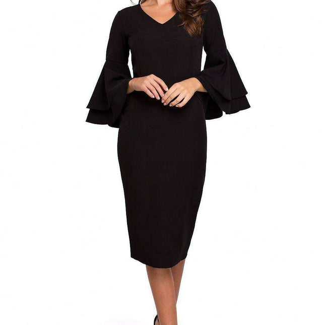 Elegant Flowing Sleeve Cocktail Dress for Memorable Occasions