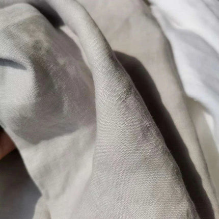 Elegant French Flax Linen Duvet Cover in Soft White - Très Elite