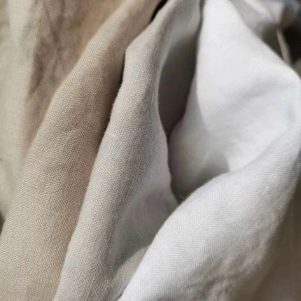 Elegant French Flax Linen Duvet Cover in Soft White - Très Elite