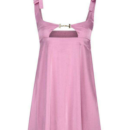 Elegant French Satin Lace-Up Strapless Mini Dress for Women - Très Elite