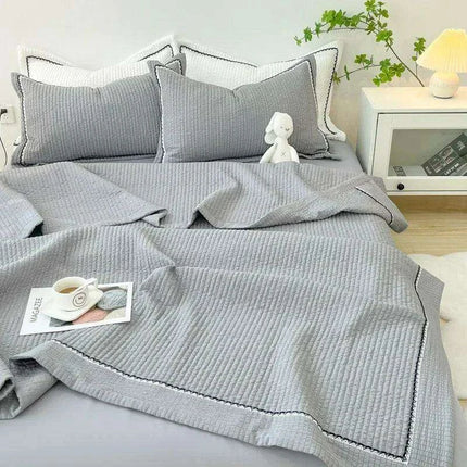 Elegant French-Style Summer Quilt Set with Bubble Yarn - Skin-Friendly - Très Elite