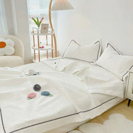 Elegant French-Style Summer Quilt Set with Bubble Yarn - Skin-Friendly - Très Elite