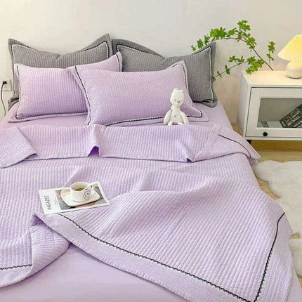 Elegant French-Style Summer Quilt Set with Bubble Yarn - Skin-Friendly - Très Elite