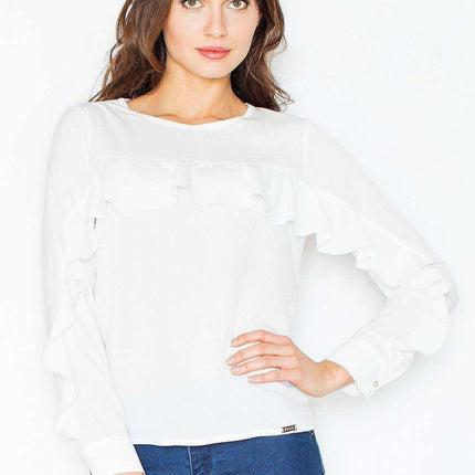 Elegant Frill-Detail Blouse - The Ultimate Fashion Essential - Très Elite