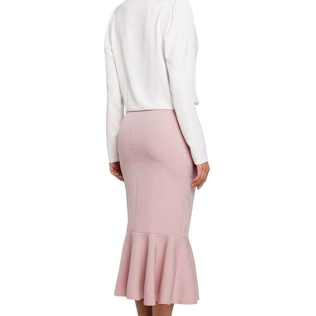Elegant Frill Midi Skirt