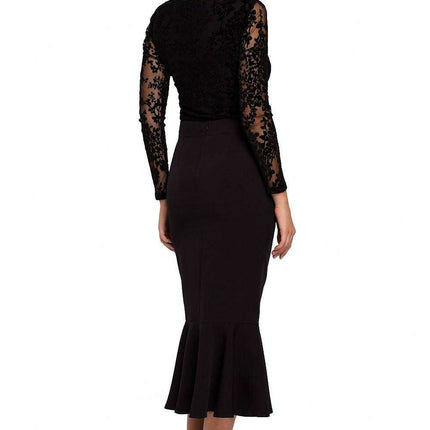 Elegant Frill Midi Skirt - Très Elite