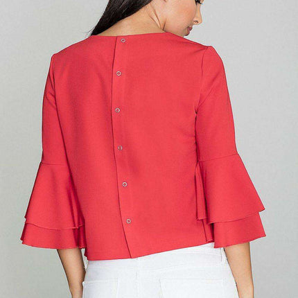 Elegant Frill-Sleeved Button-Up Shirt - Très Elite