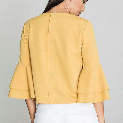 Elegant Frill-Sleeved Button-Up Shirt - Très Elite