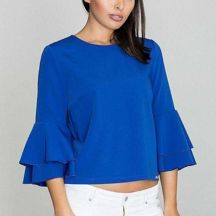 Elegant Frill-Sleeved Button-Up Shirt - Très Elite