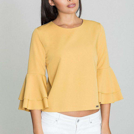 Elegant Frill-Sleeved Button-Up Shirt - Très Elite