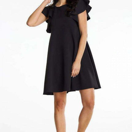 Elegant Frilled Cocktail Mini Dress - Très Elite