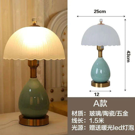 Elegant Fusion Bedside Lamp 2024: Retro Ceramic Lighting with European and Chinese Influence - Très Elite