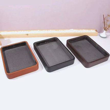 Elegant Genuine Leather Organizer Tray for Jewelry, Cosmetics, and Keys - Très Elite