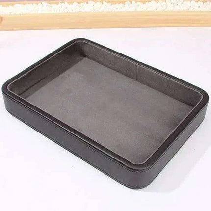 Elegant Genuine Leather Organizer Tray for Jewelry, Cosmetics, and Keys - Très Elite