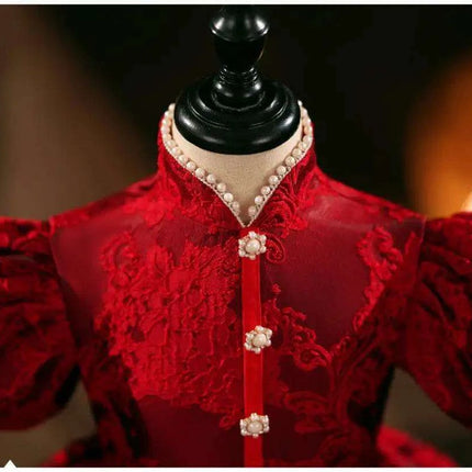 Elegant Girls' Evening Gown - Ideal for Birthdays, Baptisms, and Festive Occasions - Très Elite