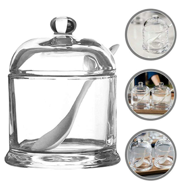 Elegant Glass Spice Jars with Lids for an Upscale Kitchen