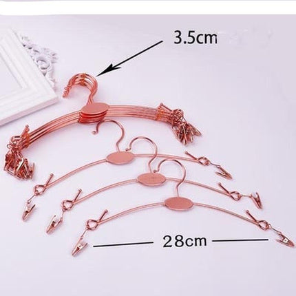 Elegant Gold Alloy Hangers - Chic Organization for Lingerie & Undergarments..