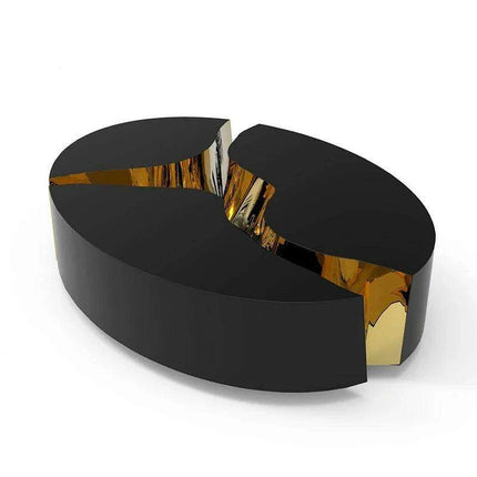 Elegant Gold-Finished Stainless Steel Coffee Table: A Stylish Addition for Modern Interiors - Très Elite