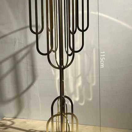 Elegant Gold Floral Display Set with Arch Tree Stand for Weddings..