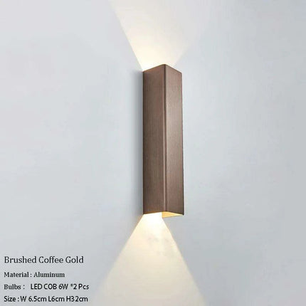 Elegant Gold LED Wall Sconce for Modern Indoor Lighting..