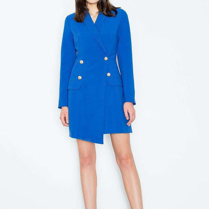 Elegant Gold-Trimmed Knit Everyday Dress - Model 51574 - Très Elite