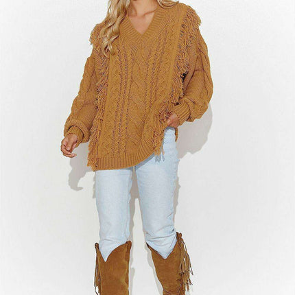 Elegant Gold-Trimmed Tartan Pullover - Très Elite