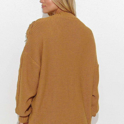 Elegant Gold-Trimmed Tartan Pullover - Très Elite