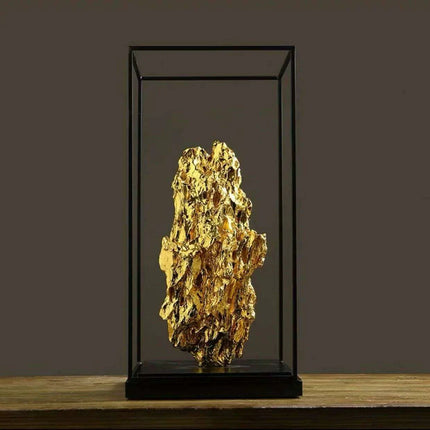 Elegant Golden Mountain Resin Tabletop Accents for Luxurious Living Spaces - Très Elite