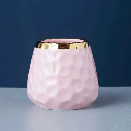 Elegant Golden Veined Ceramic Cutlery Collection with Chic Storage Holder - Très Elite