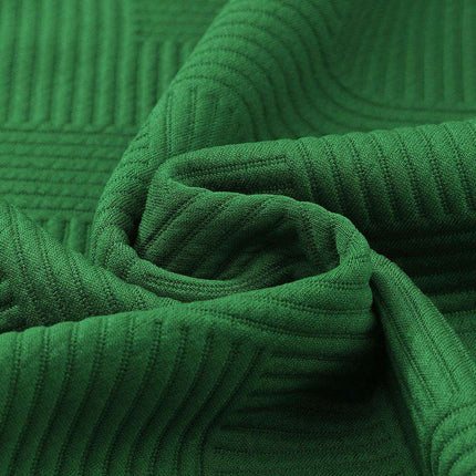 Elegant Green Textured Loungewear Set with Comfy Wide-Leg Pants - Très Elite