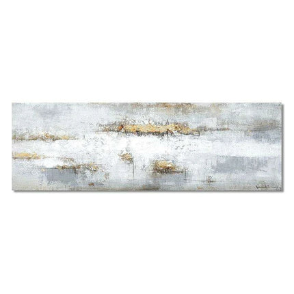 Elegant Grey Abstract Oil Painting for Modern Home Décor..