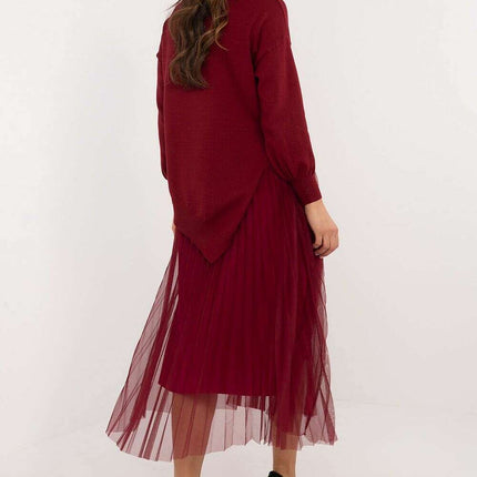 Elegant Grey Set 202693 Midi Dress And Matching Sweater - Très Elite