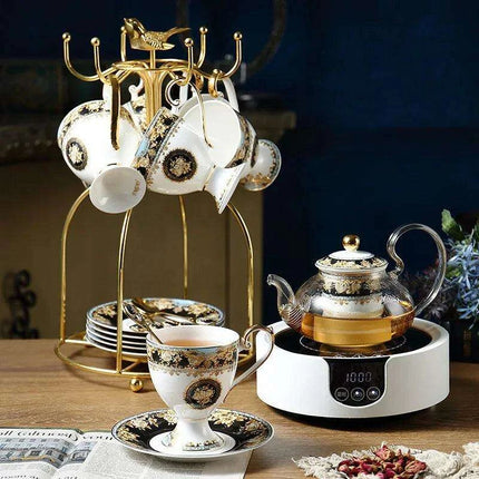Elegant Handcrafted Bone China Coffee Cup and Saucer Set for Discerning Coffee Enthusiasts - Très Elite
