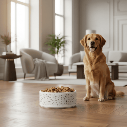 Elegant Handcrafted Ceramic Pet Bowl - A Touch of Luxury for Your Beloved Companion