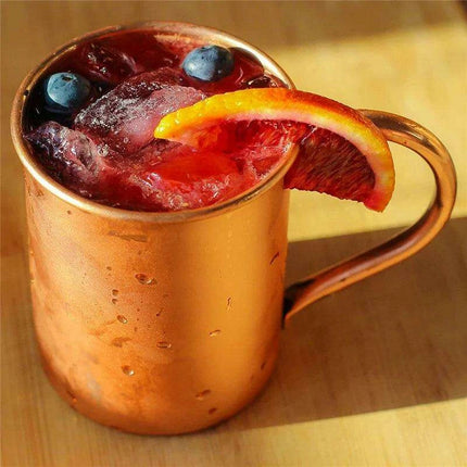 Elegant Handcrafted Copper Cocktail Mug with Stylish Handle - Très Elite