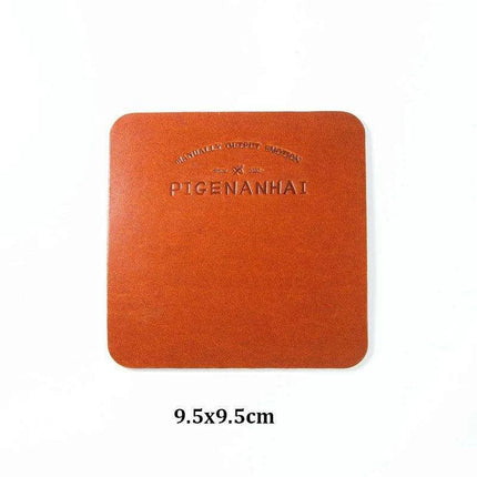 Elegant Handcrafted Italian Leather Coasters - Premium Heat-Resistant Drink Mats - Très Elite