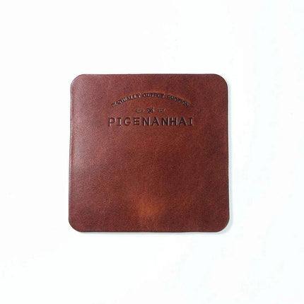 Elegant Handcrafted Italian Leather Coasters - Premium Heat-Resistant Drink Mats..