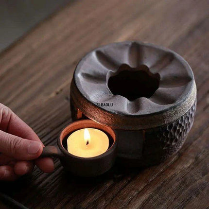 Elegant Handcrafted Japanese Ceramic Tea Warmer Set - Vintage Tea Stove - Très Elite