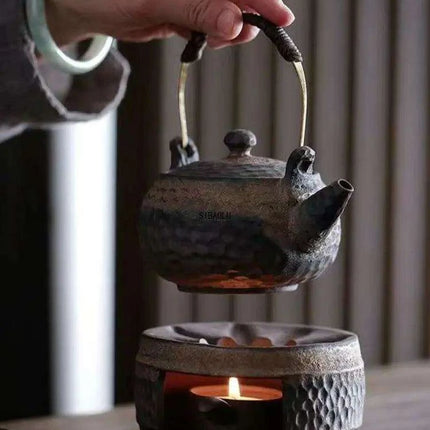 Elegant Handcrafted Japanese Ceramic Tea Warmer Set - Vintage Tea Stove - Très Elite