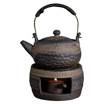 Elegant Handcrafted Japanese Ceramic Tea Warmer Set - Vintage Tea Stove - Très Elite