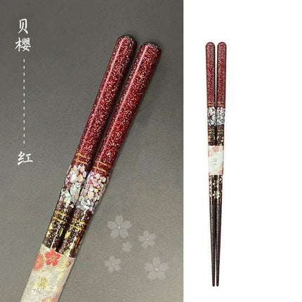 Elegant Handcrafted Japanese Wooden Chopsticks Set - Premium Dining Utensils for a Refined Experience - Très Elite