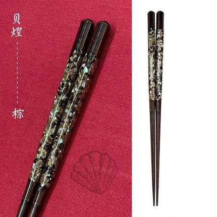 Elegant Handcrafted Japanese Wooden Chopsticks Set - Premium Dining Utensils for a Refined Experience - Très Elite