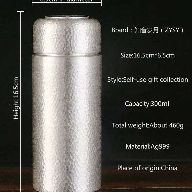 Elegant Handcrafted Sterling Silver Insulation Cup- Très Elite- Très Elite