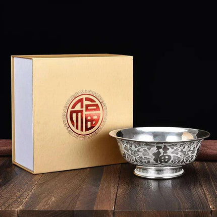 Elegant Handcrafted Sterling Silver Serving Bowl - Très Elite