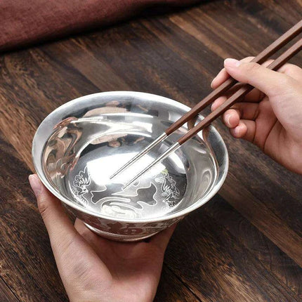 Elegant Handcrafted Sterling Silver Serving Bowl - Très Elite