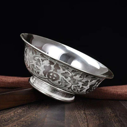 Elegant Handcrafted Sterling Silver Serving Bowl - Très Elite