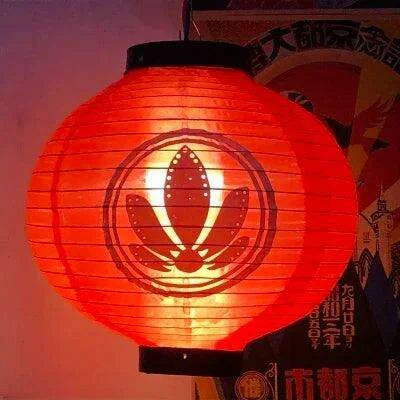 Elegant Handmade Japanese Silk Waterproof Lantern for Outdoor Spaces - 30x30CM..